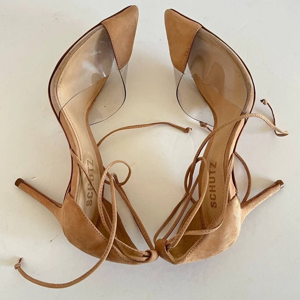 SCHUTZ tan suede